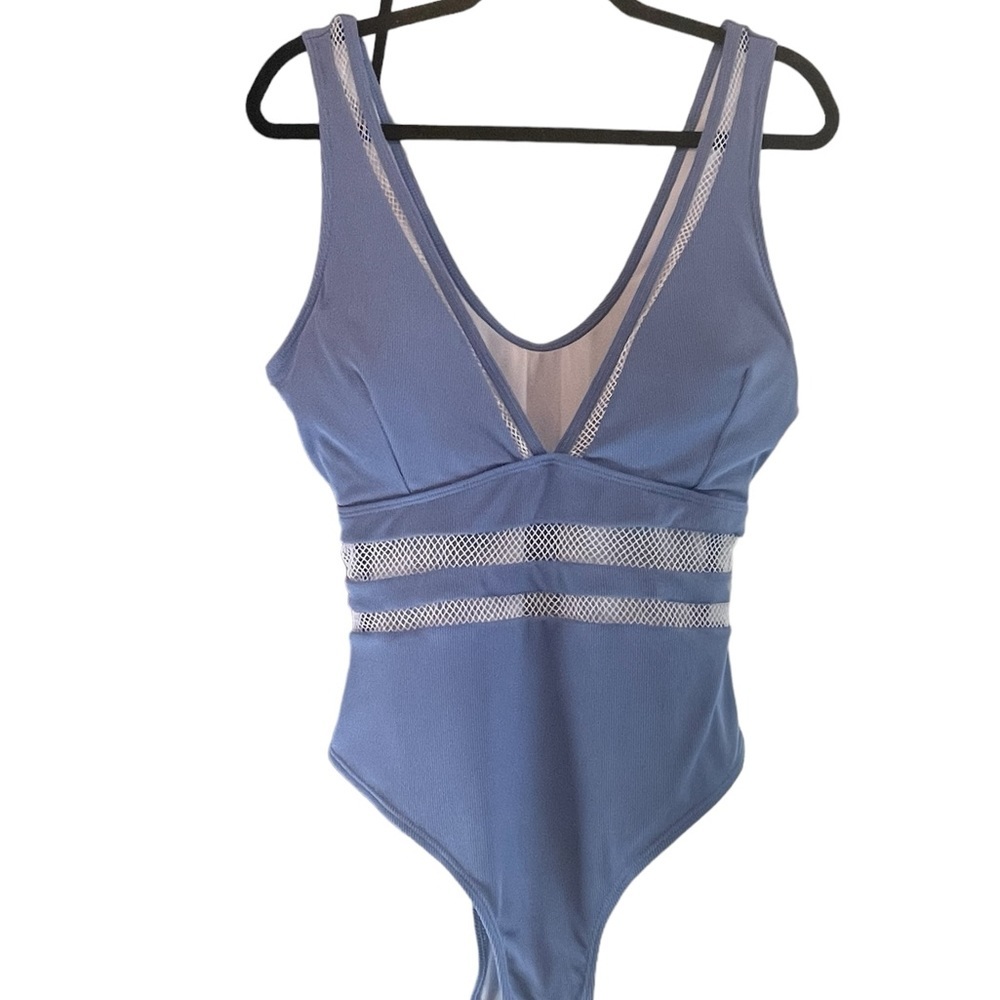 Zaful woman’s one piece powder‎ blue swim suit size 14